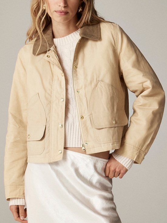 J. Crew Jackets & Blazers - BRAND NEW J. Crew Tan Short Barn Jacket™ in English Cotton in Small
